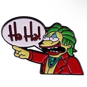 The Simpsons Enamel Metal Pin Character The Joker Nelson Mash Up Pin
